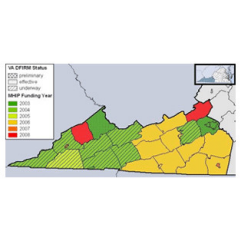 Sample map modernization status for southwest Virginia.