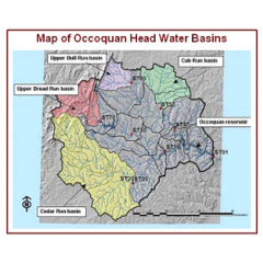 Occoquan headwater basin Map of Occoquan headwater basin