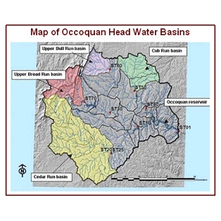 Map of Occoquan headwater basin