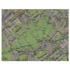 Map of Virginia Tech's campus storm sewer in GIS