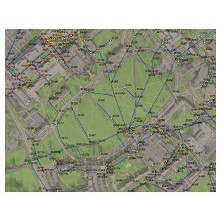 Map of Virginia Tech's campus storm sewer in GIS